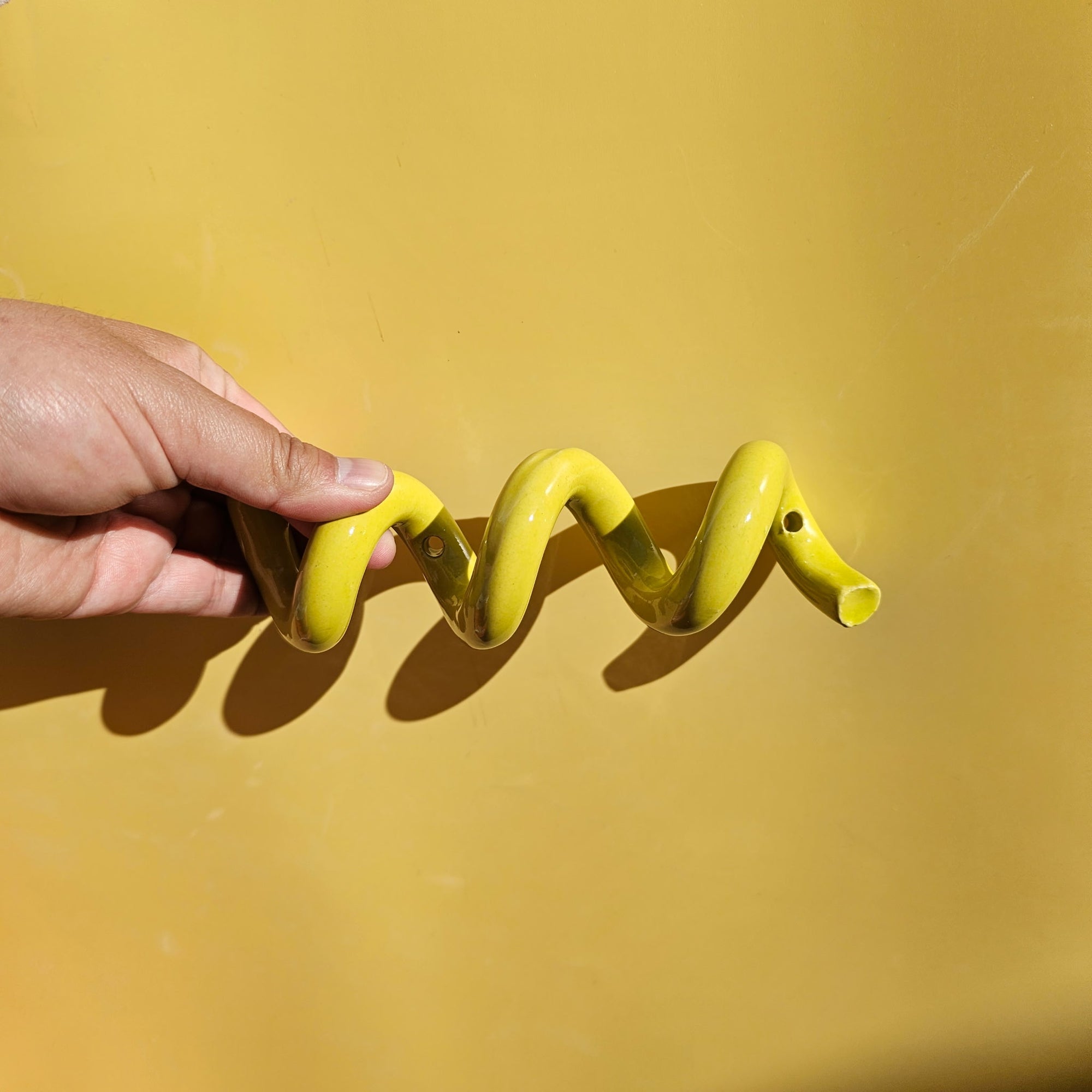 CHARTREUSE TWISTY WALL HANGER