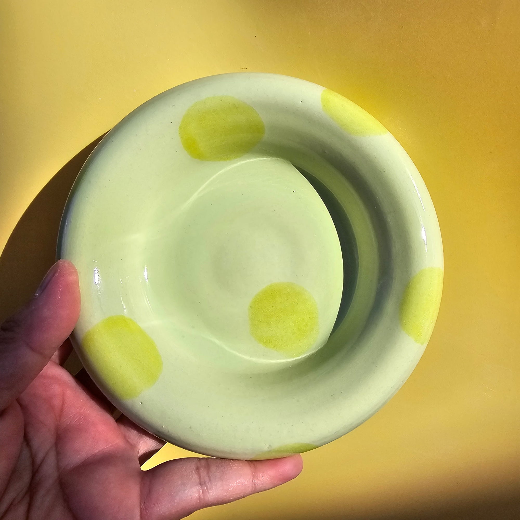 MINTY POLKADOT BUBBLE DISH