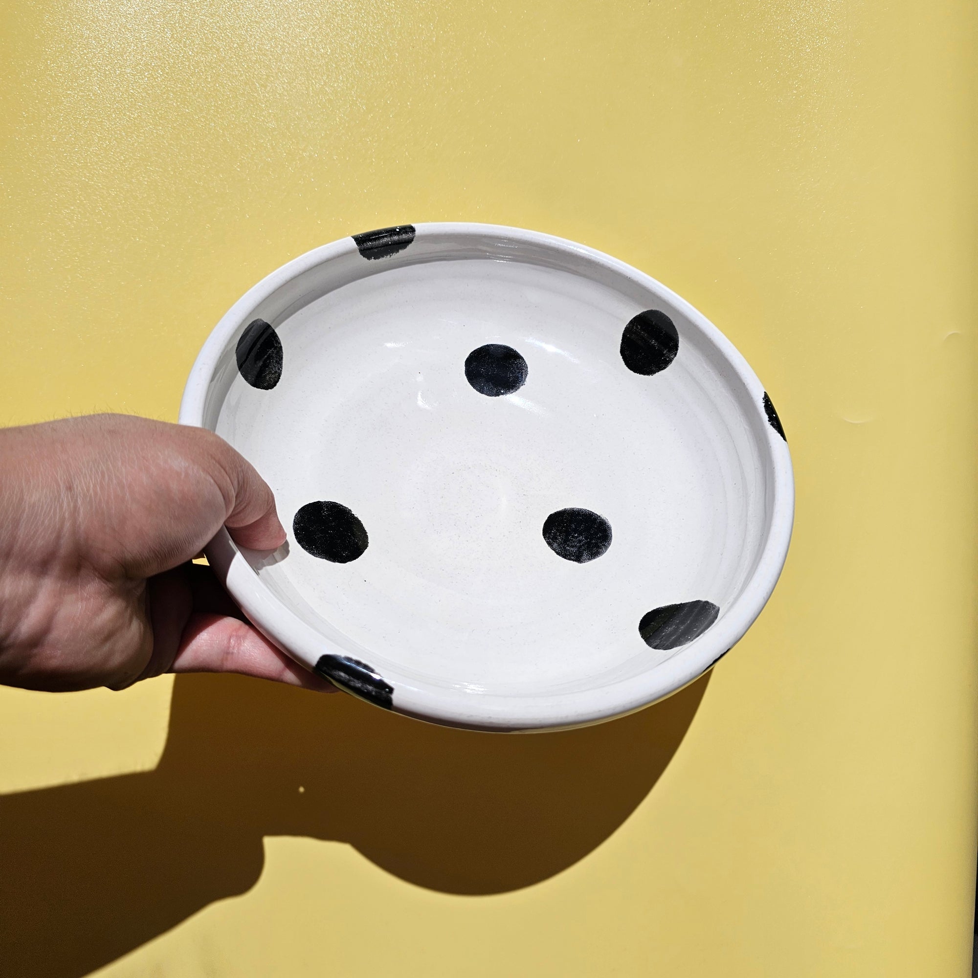 DALMATIAN POLKA DOT PLATE BOWL