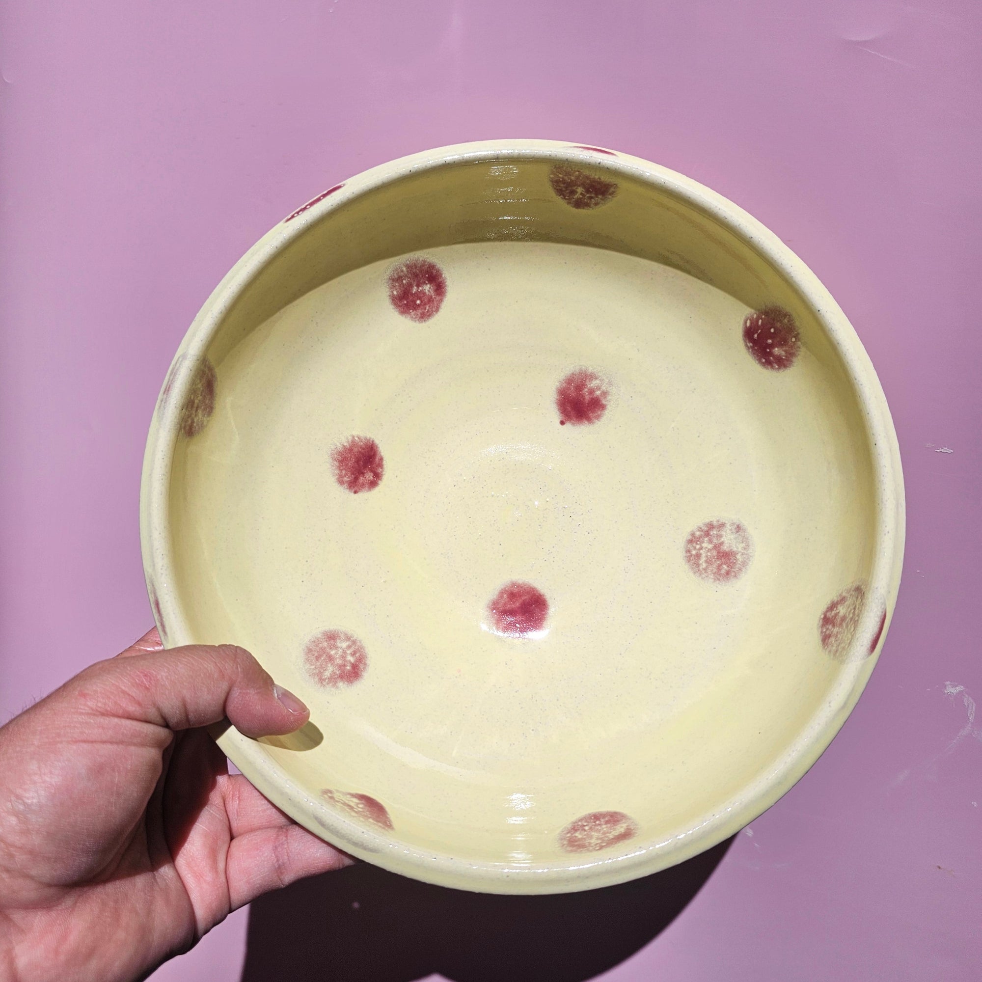 WINE AND BUTTER PLATE BOWL DOTS