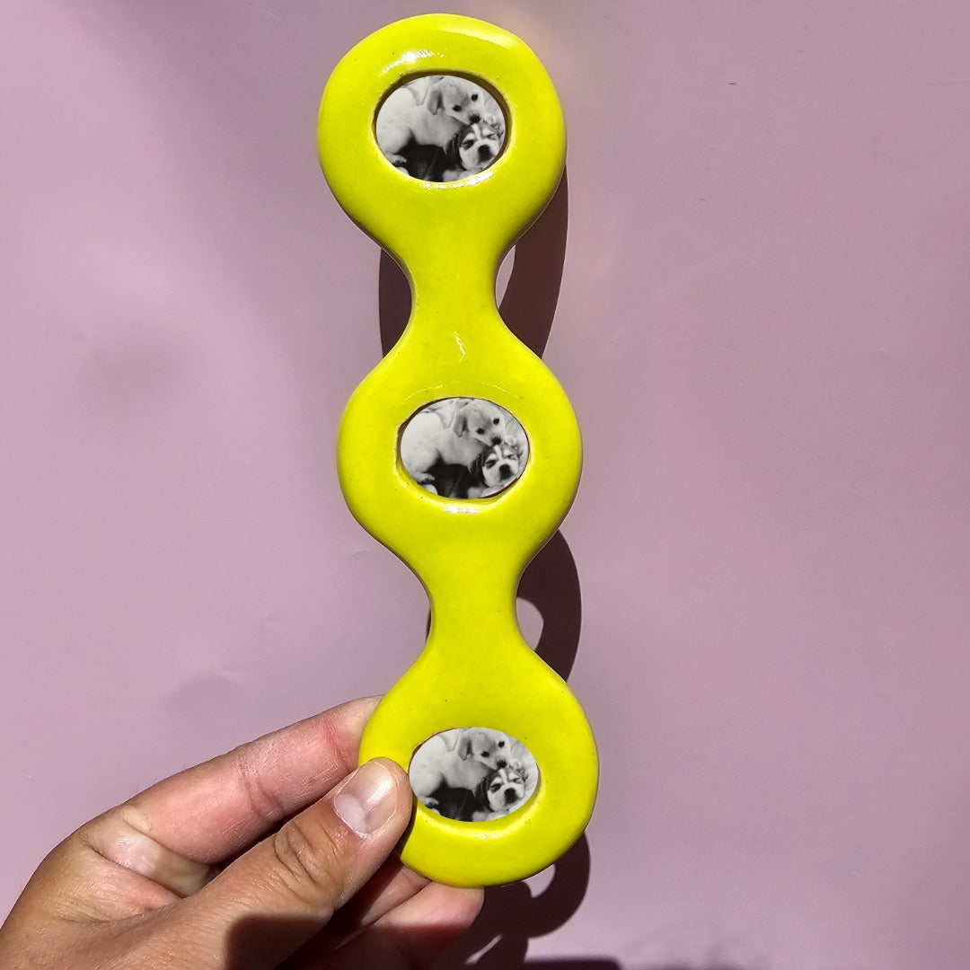 CHARTREUSE TRIPPLE MINI FRAME SPACE CASE