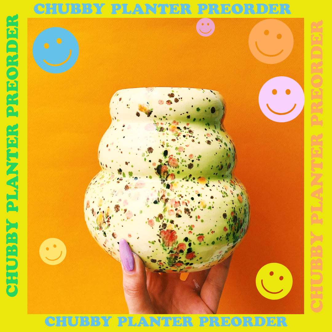 PREORDER CHUBBY PLANTER • SPECKLED OR SOLID